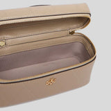 TORY BURCH Charlie Quilted Vanity Case Soft Cement 186036