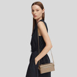 TORY BURCH Charlie Quilted Vanity Case Soft Cement 186036