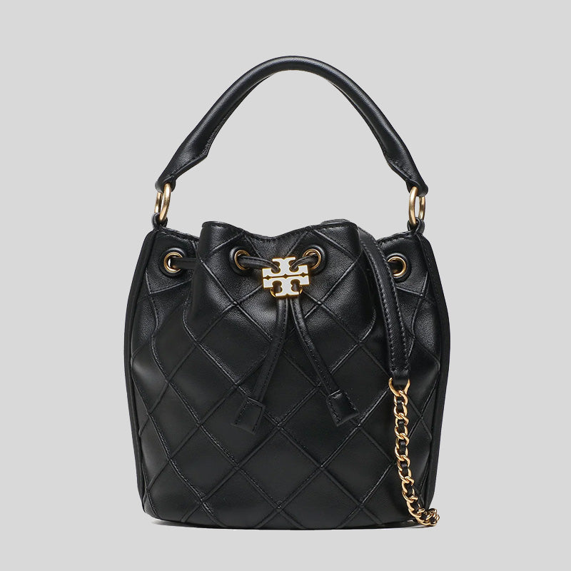 Tory Burch Small Fleming Soft Bucket Bag Black 142565