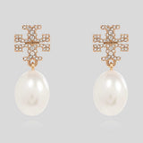 TORY BURCH Moondance Pearl And PAVÉ Drop Earring Tory Gold 158536