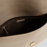 TORY BURCH Large Charlie Shoulder Bag Soft Cement 180727