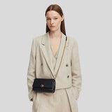 TORY BURCH Charlie Quilted Chain Crossbody Bag Black 186041