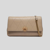 TORY BURCH Charlie Quilted Chain Crossbody Bag Soft Cement 186041