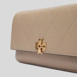 TORY BURCH Charlie Quilted Chain Crossbody Bag Soft Cement 186041