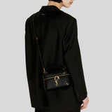 SAINT LAURENT YSL Gaby Vanity Bag In Lambskin Black 7667311EL07