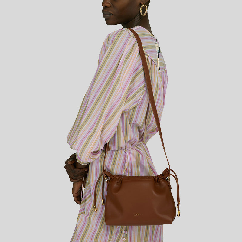 A.P.C. Brown Mini Ninon Bag Hazelnut F61582