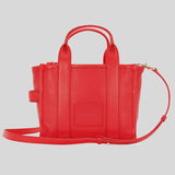 MARC JACOBS Leather The Tote Small Traveler Tote Bag True Red H009L01SP21