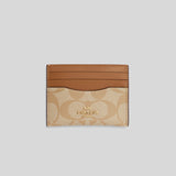 Coach Unisex Slim Id Card Case In Signature Canvas Light Khaki CH415 lussocitta lusso città