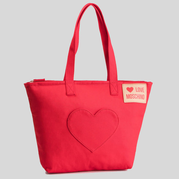 Love Moschino Heart Shopping Tote Bag Red