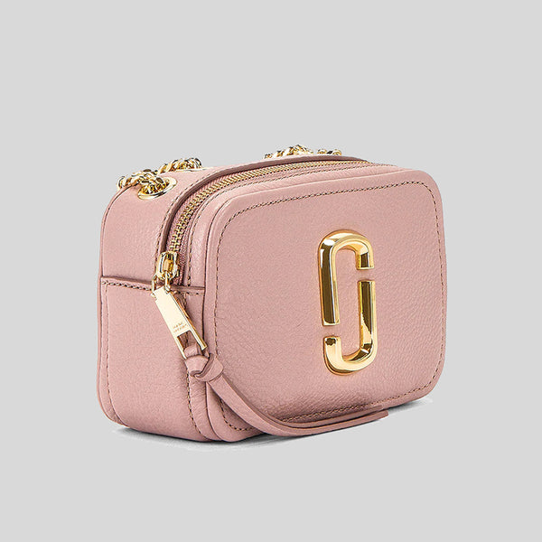 MARC JACOBS The Glam Shot Leather Crossbody H121L01FA21 Adobe Rose