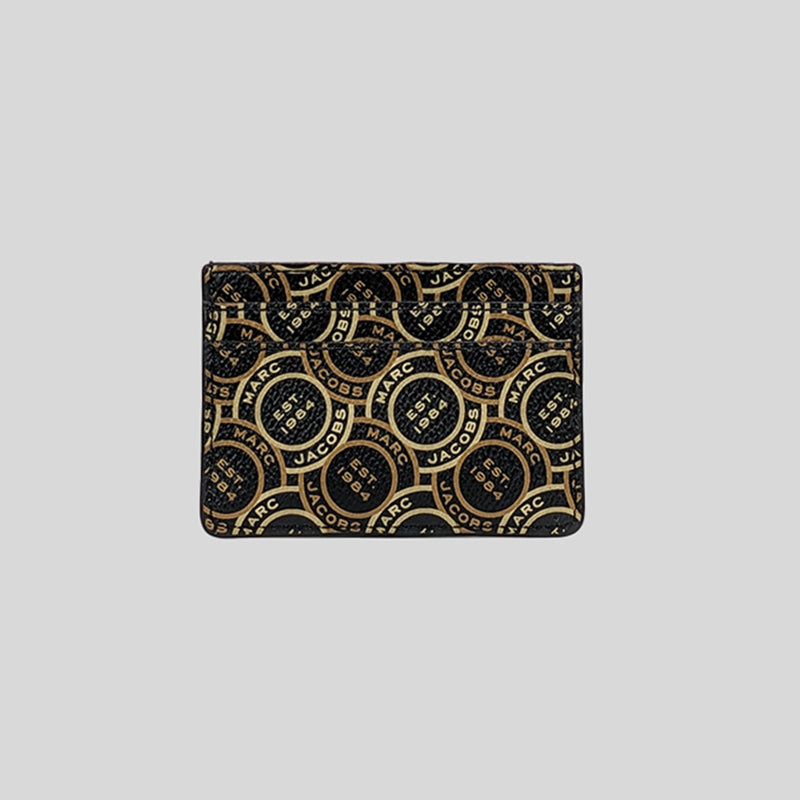 MARC JACOBS MJ Logo Printed Card Case Black Multi S104M12FA22