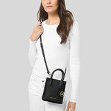 MICHAEL KORS Mercer Extra-Small Pebbled Leather Crossbody Bag Black 35S1GM9T0L