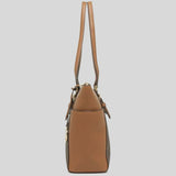 Michael Kors Charlotte Tote In Signature Canvas Brown 35T0GCFT3B