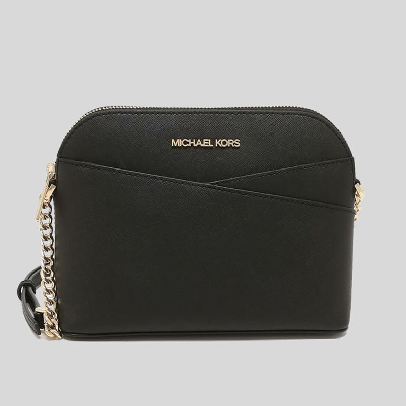 Michael Kors Jet Set Travel MD Dome Crossbody Bag 35F1GTVC6T Black