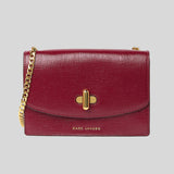 Marc Jacobs The Turnlock Leather Crossbody Bag Syrah M0016669 lussocitta lusso citta